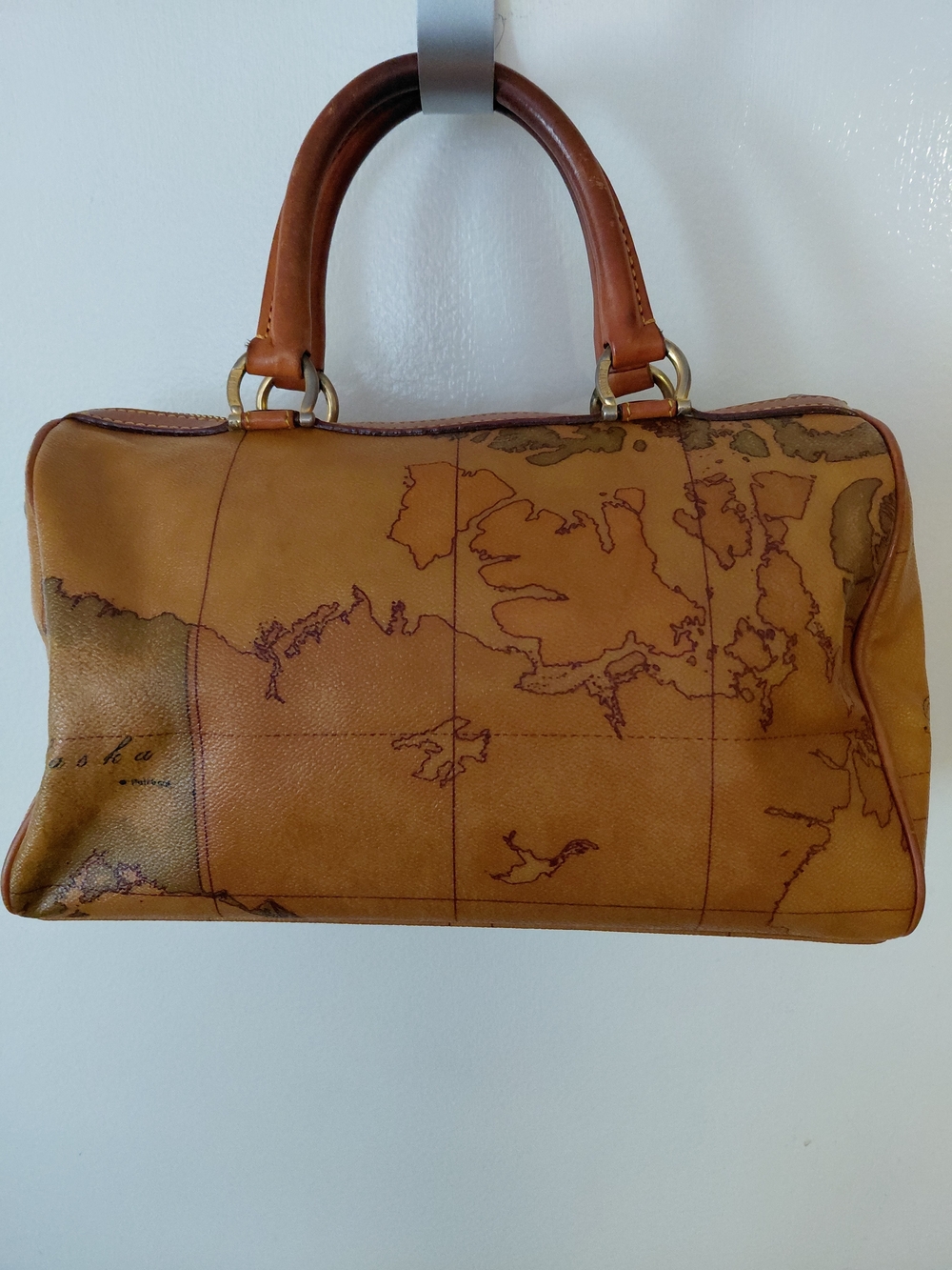 Alviero Martini Map-Print Boston Bag - Picture 2 of 10